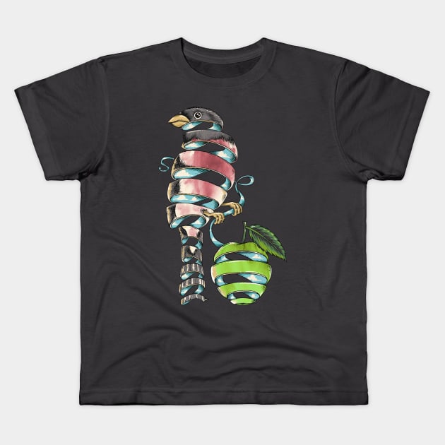 surrealist bird Kids T-Shirt by alan.maia